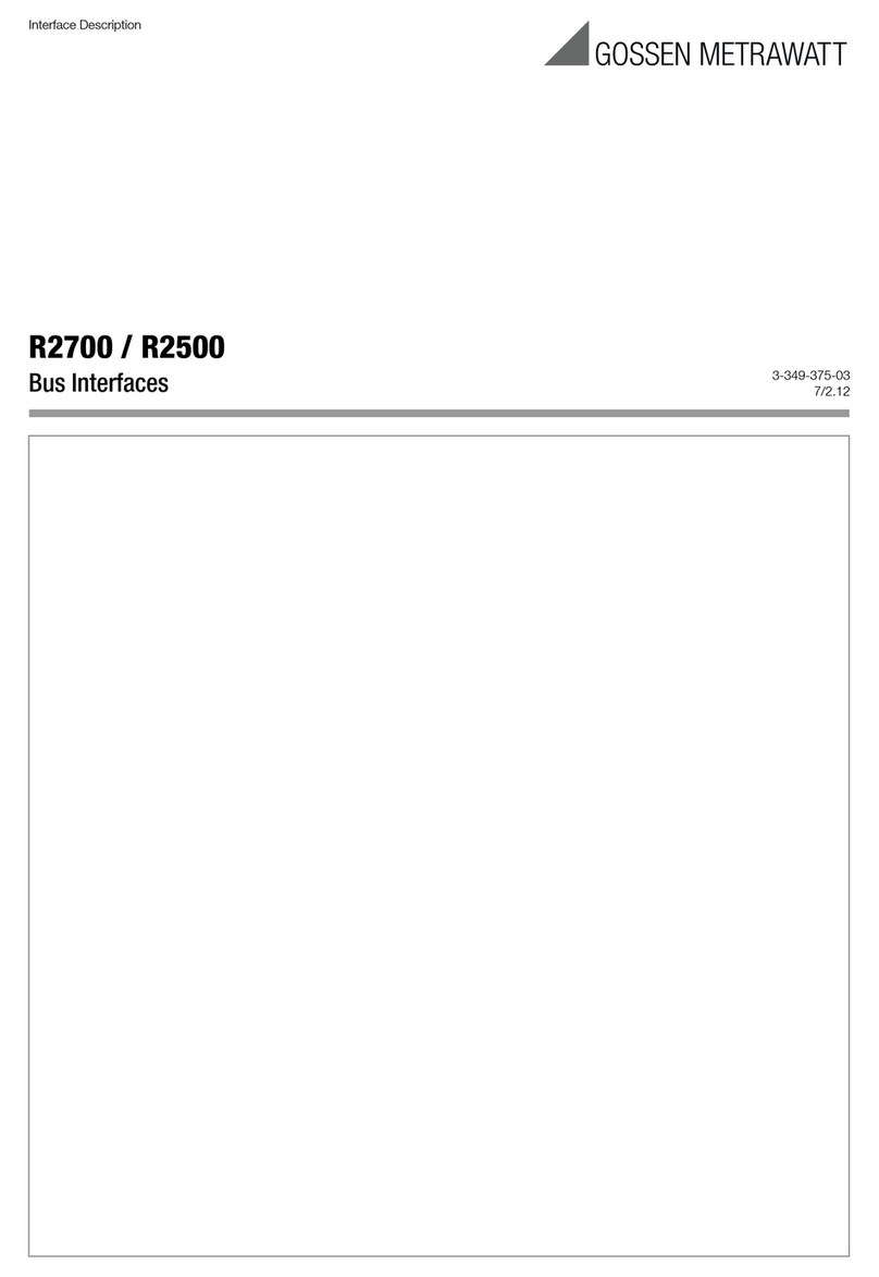 Gossen MetraWatt R2700 Interface description