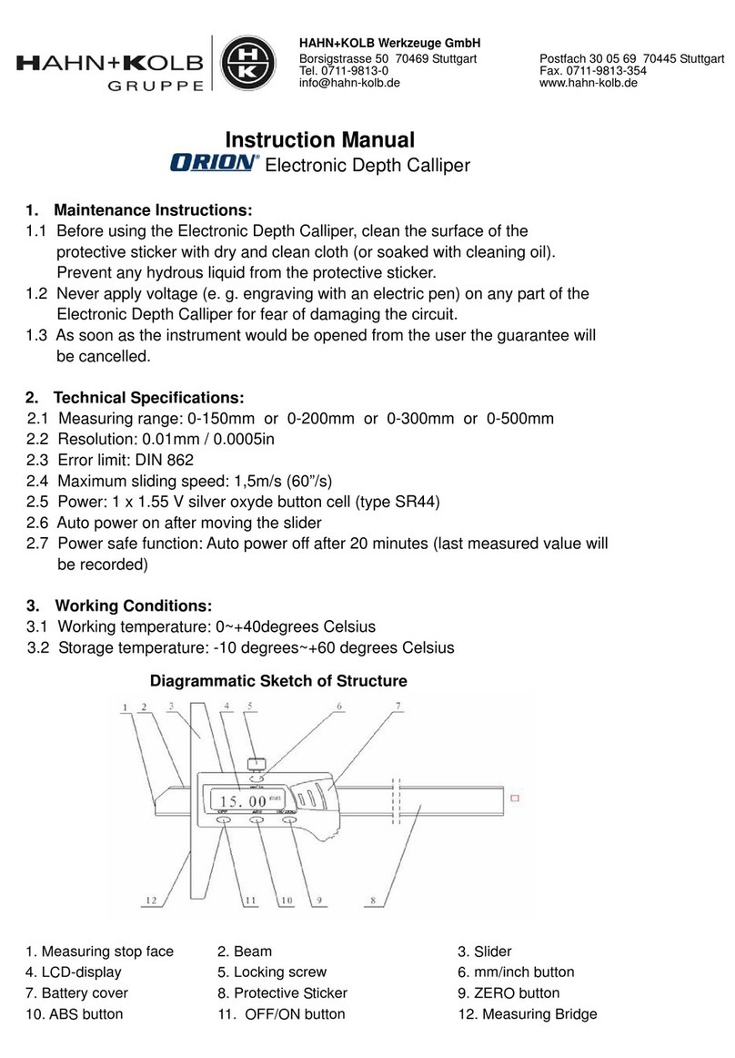 HAHN+KOLB ORION instruction manual