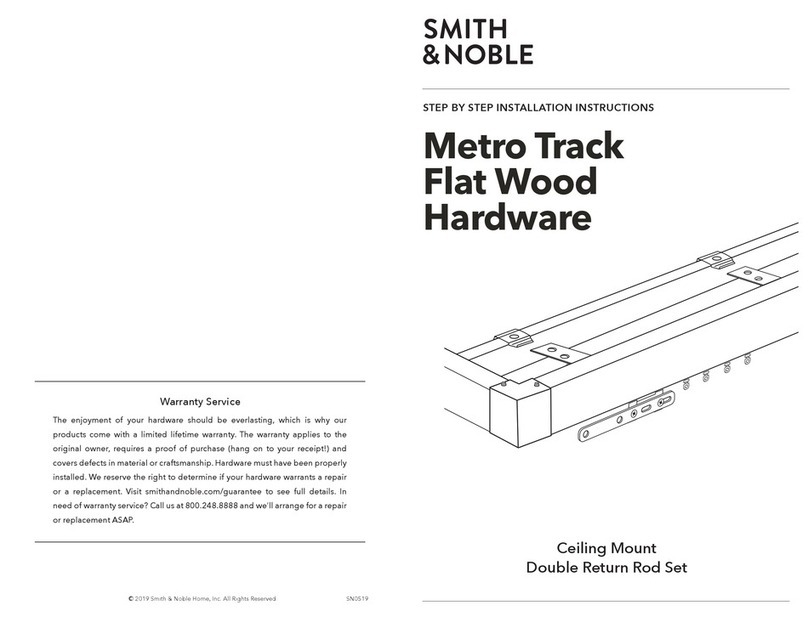 Smith & Noble Metro Track Flat Wood Hardware User manual Smith & Noble Metro Track Flat Wood Hardware User manual