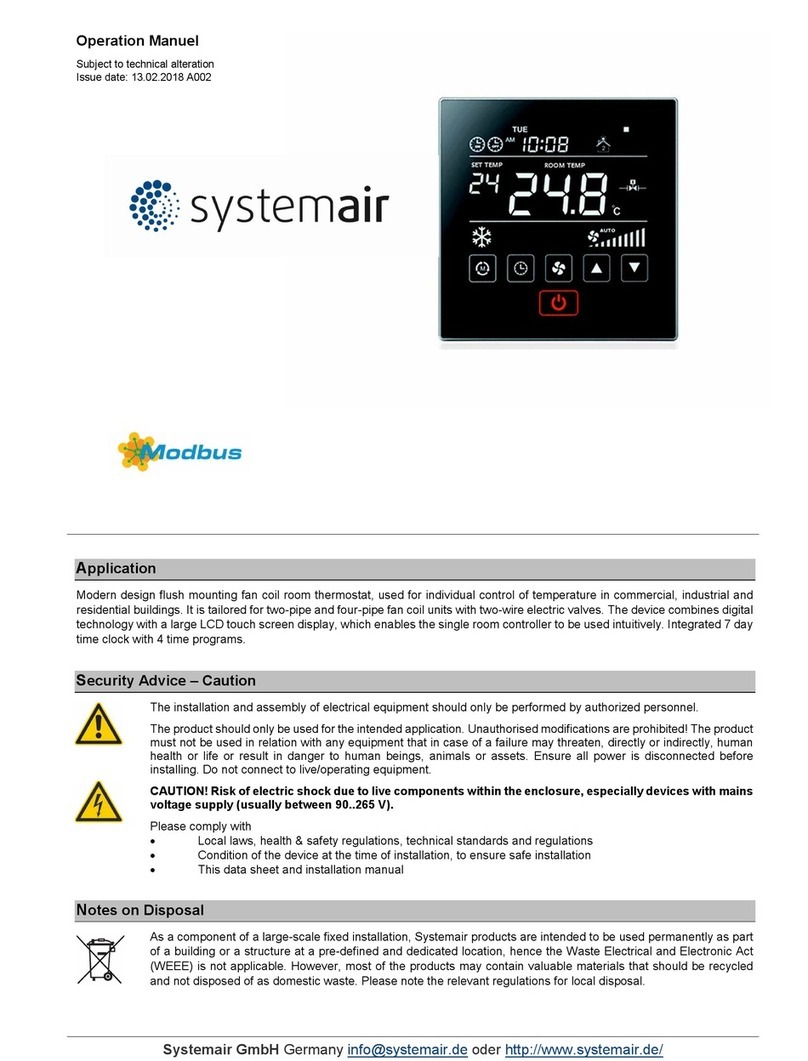 System air TControl Touch 3s Operation manuel
