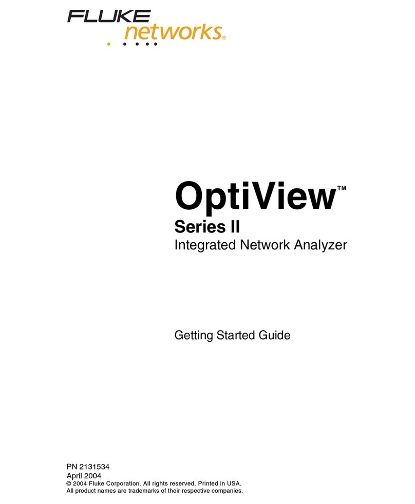 Fluke OptiView II Series User manual Fluke OptiView II Series User manual