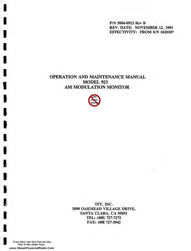 TFT 923 User manual