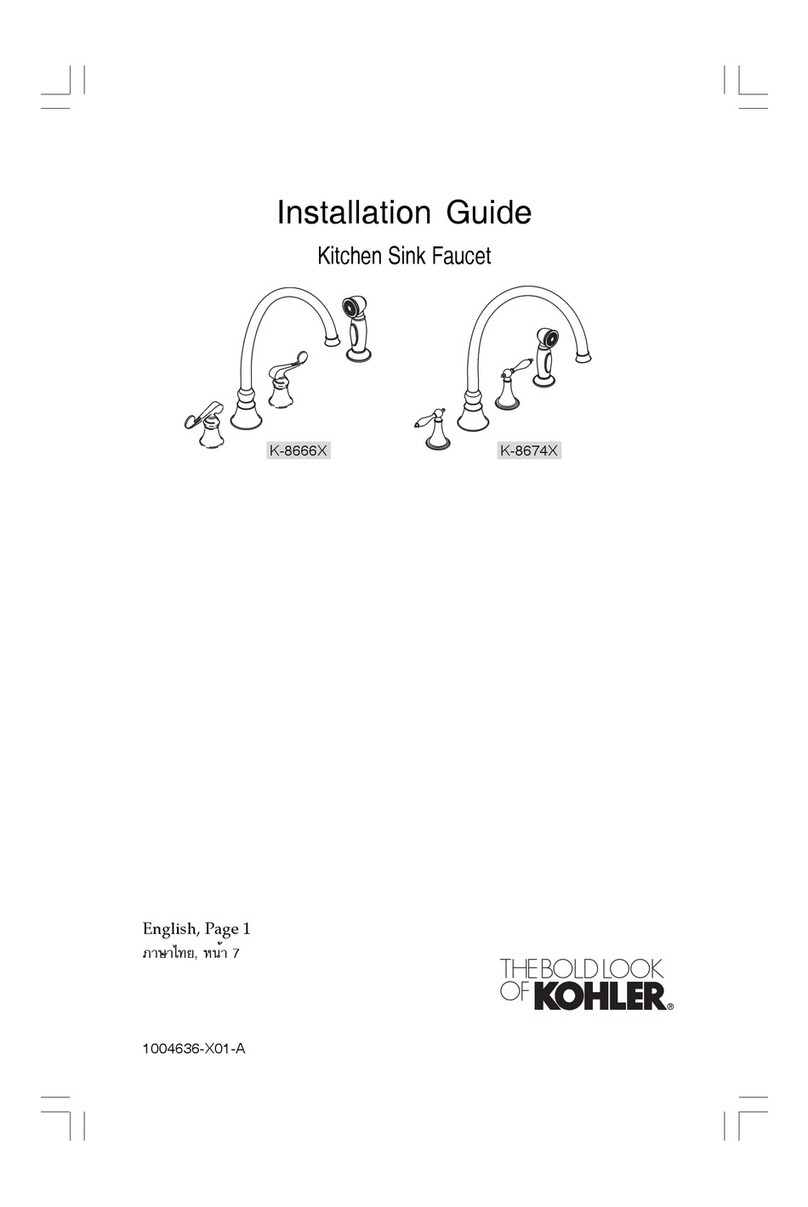 Kohler K-8666X User manual Kohler K-8666X User manual