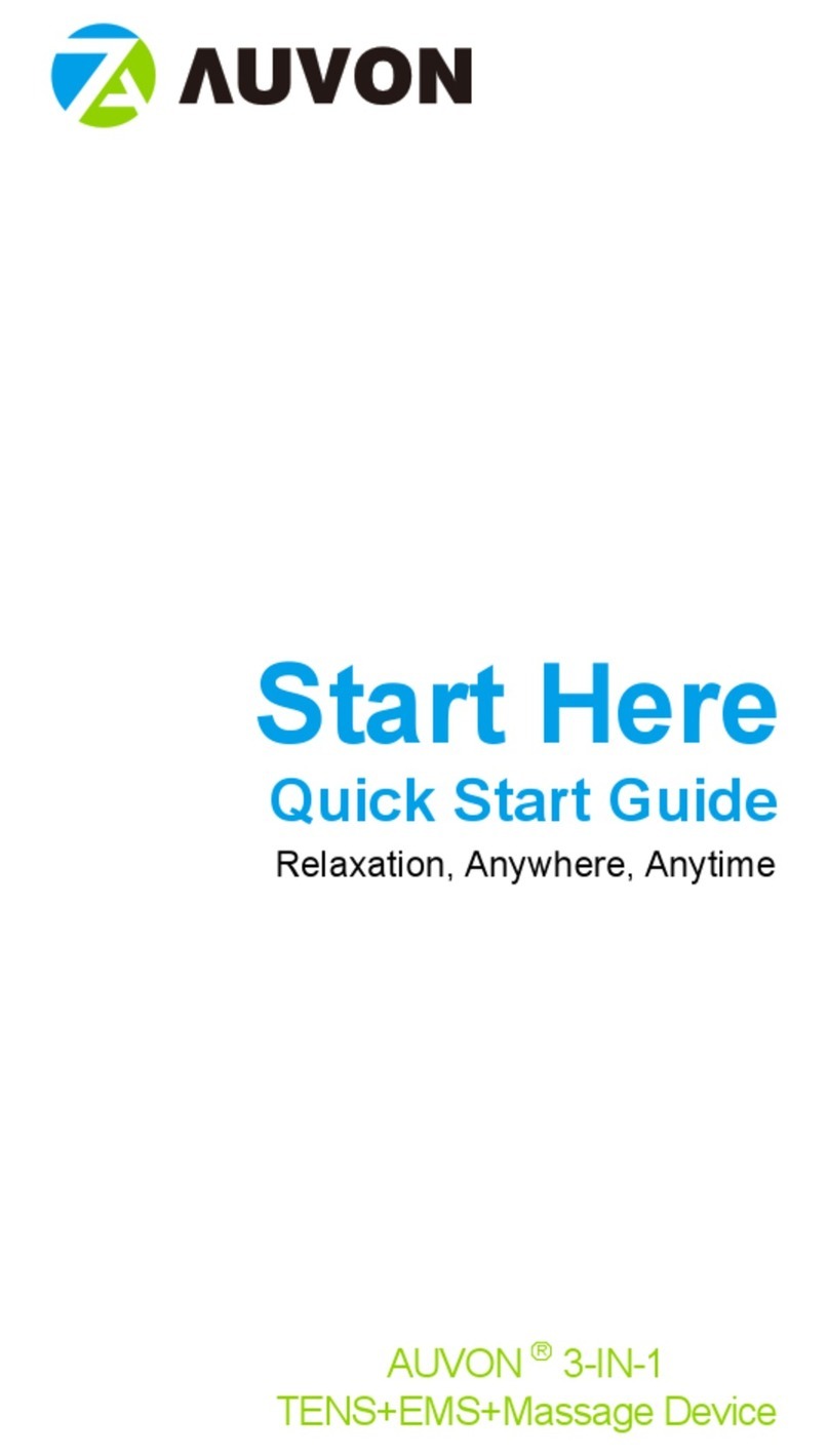 Auvon 3-IN-1 TENS+EMS+Massage Device quick start guide Auvon 3-IN-1 TENS+EMS+Massage Device quick start guide