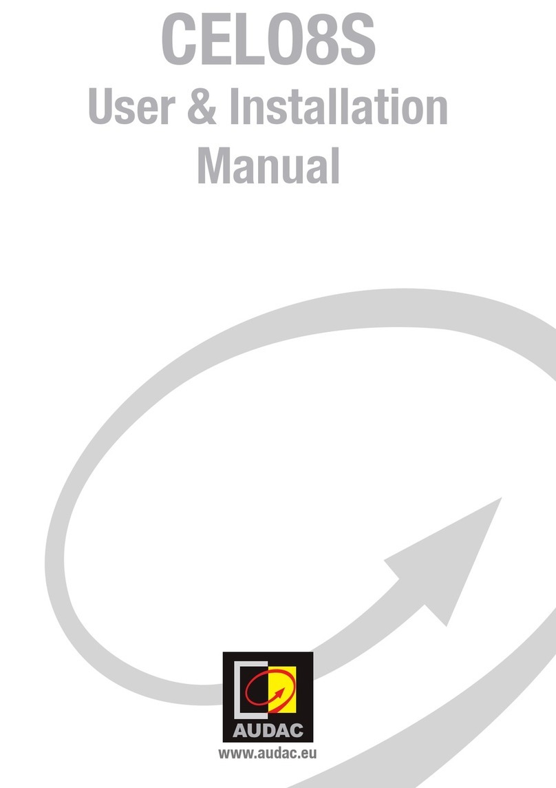 AUDAC CELO8S User & installation manual