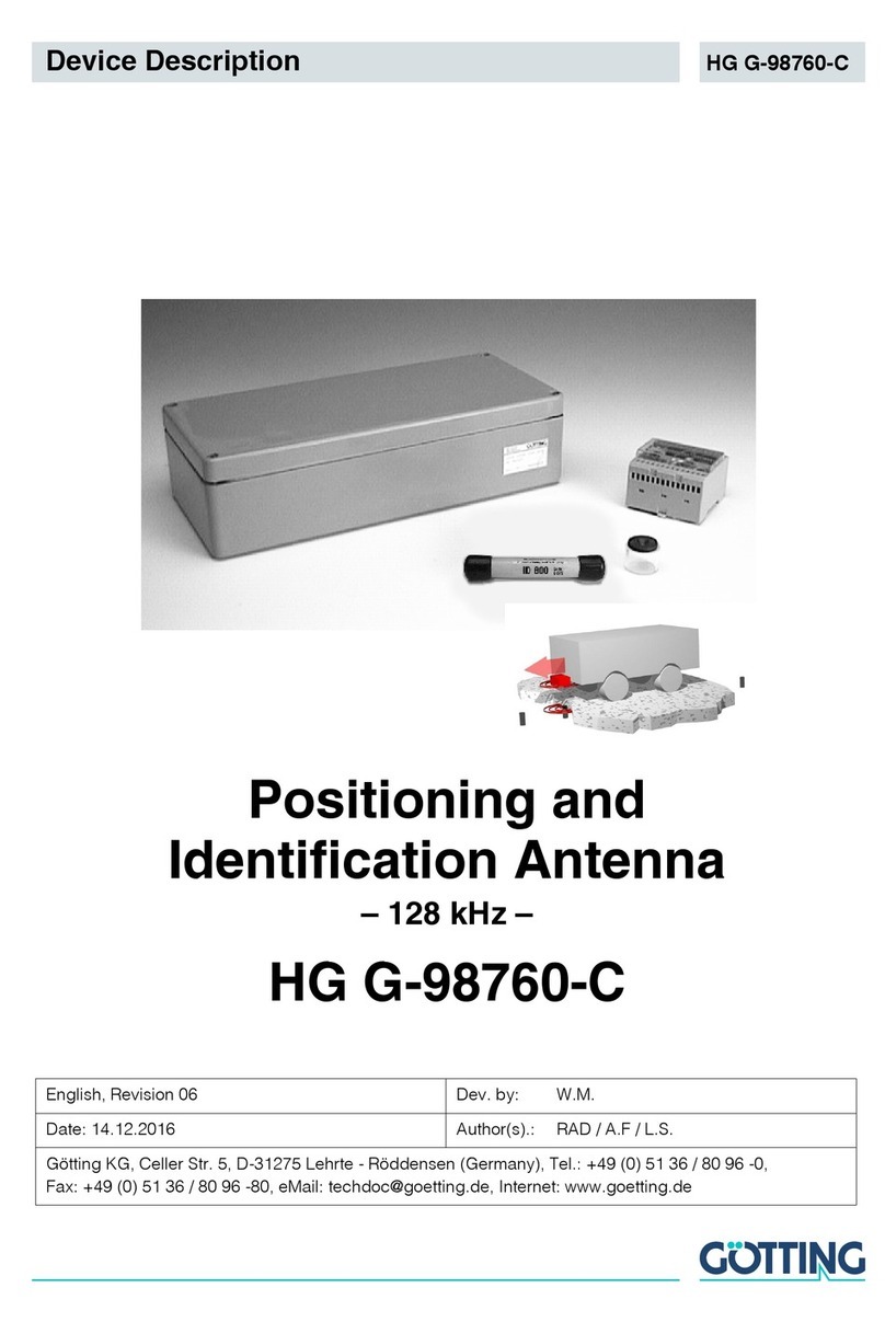 Gotting HG G-98760-C Series Operating and installation instructions