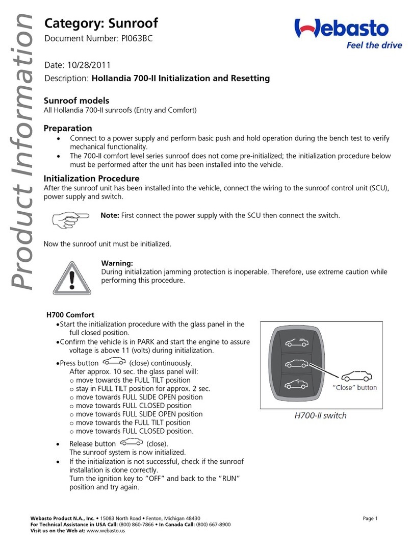 Webasto Hollandia 700-II Series User manual