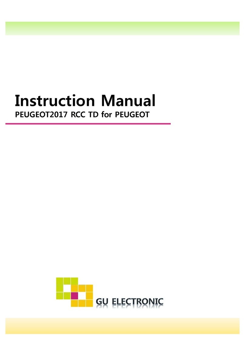 GU Electronic PEUGEOT2017 RCC TD instruction manual