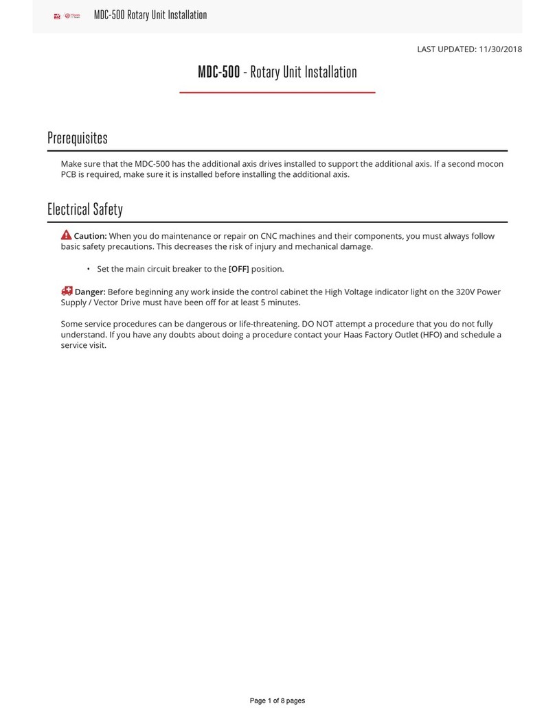 Haas MDC-500 installation manual