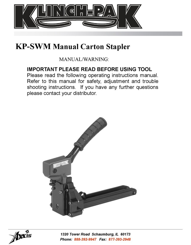KLINCH-PAK KP-SWM MANUAL/WARNING