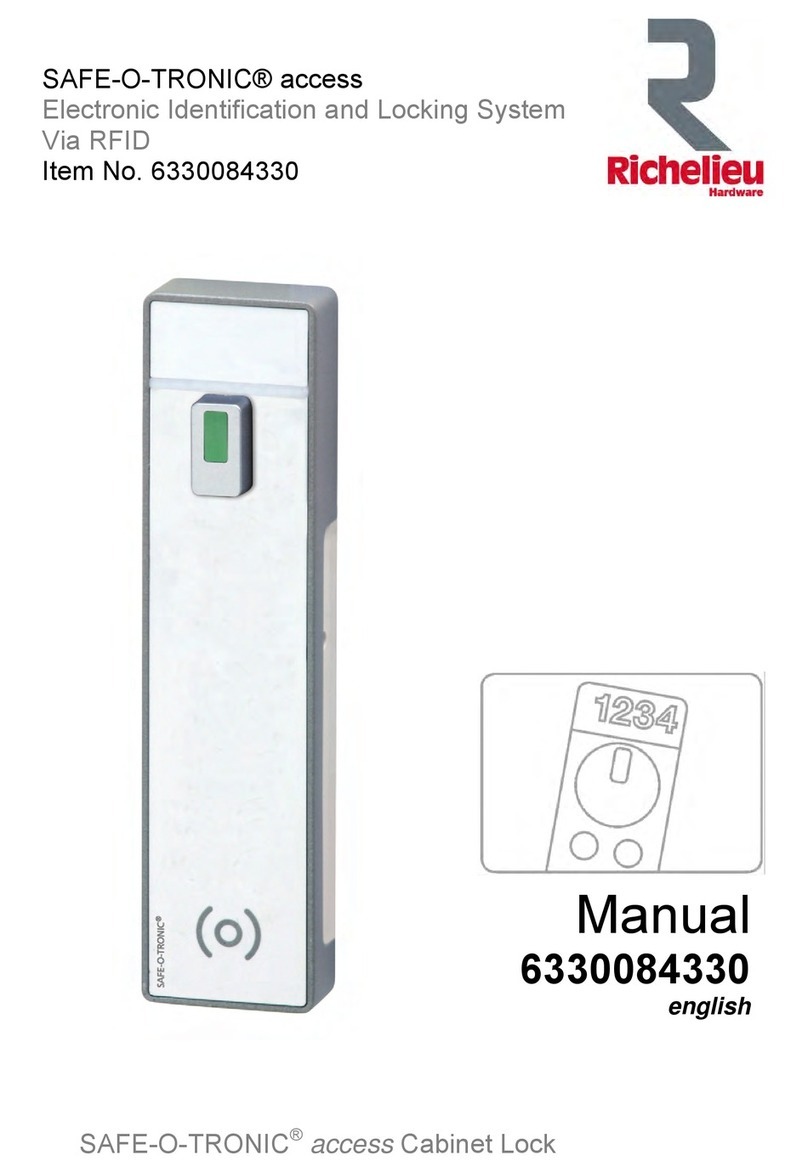 Richelieu SAFE-O-TRONIC access 6330084330 manual