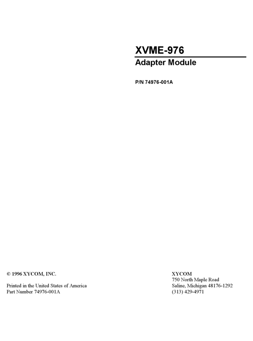 Xycom XVME-976 User manual