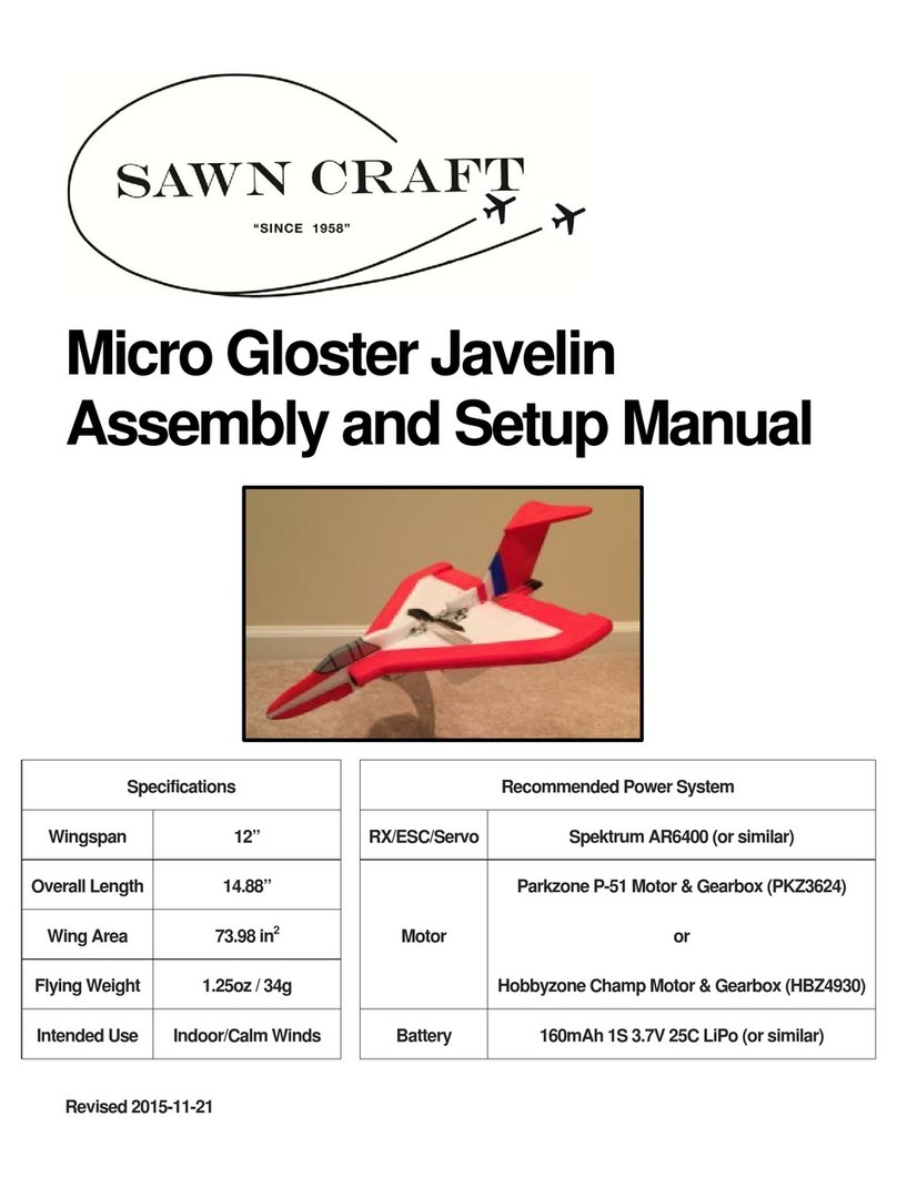 Sawn Craft Micro Gloster Javelin Assembly and setup manual