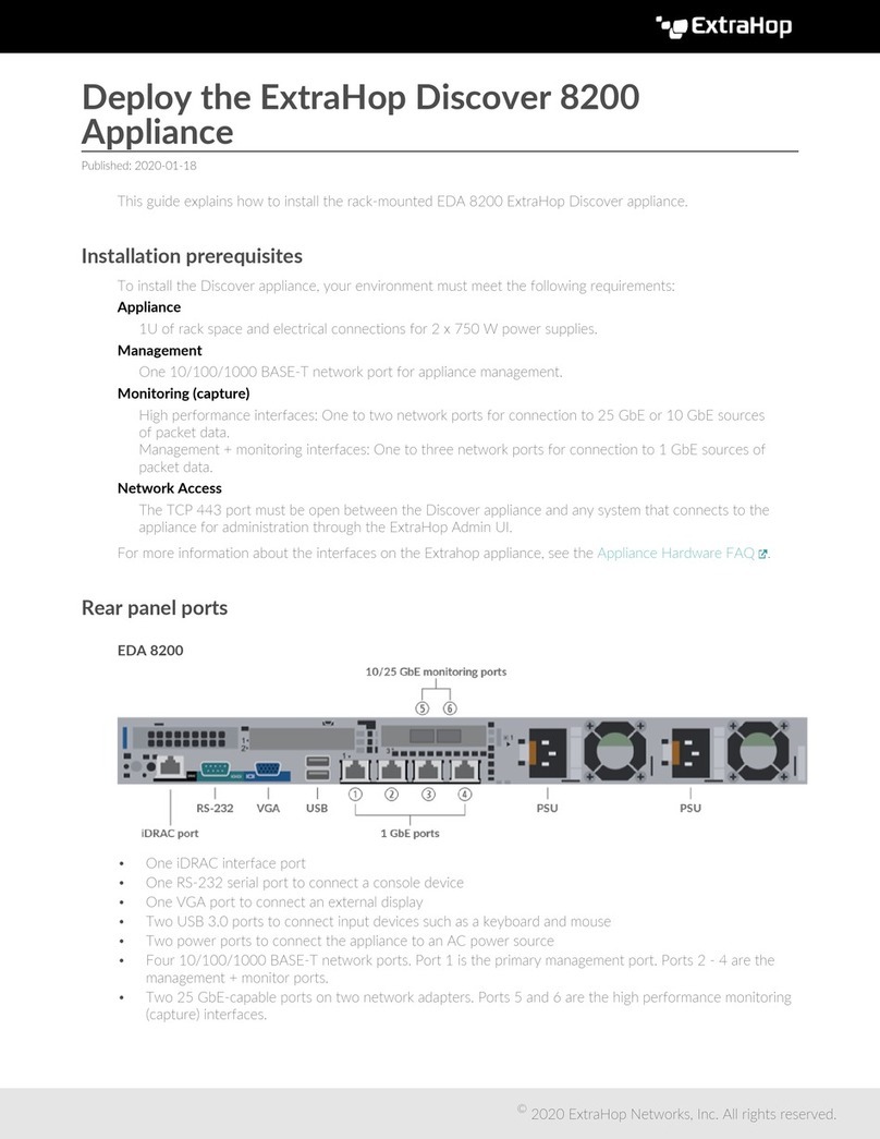 ExtraHop Discover 8200 manual