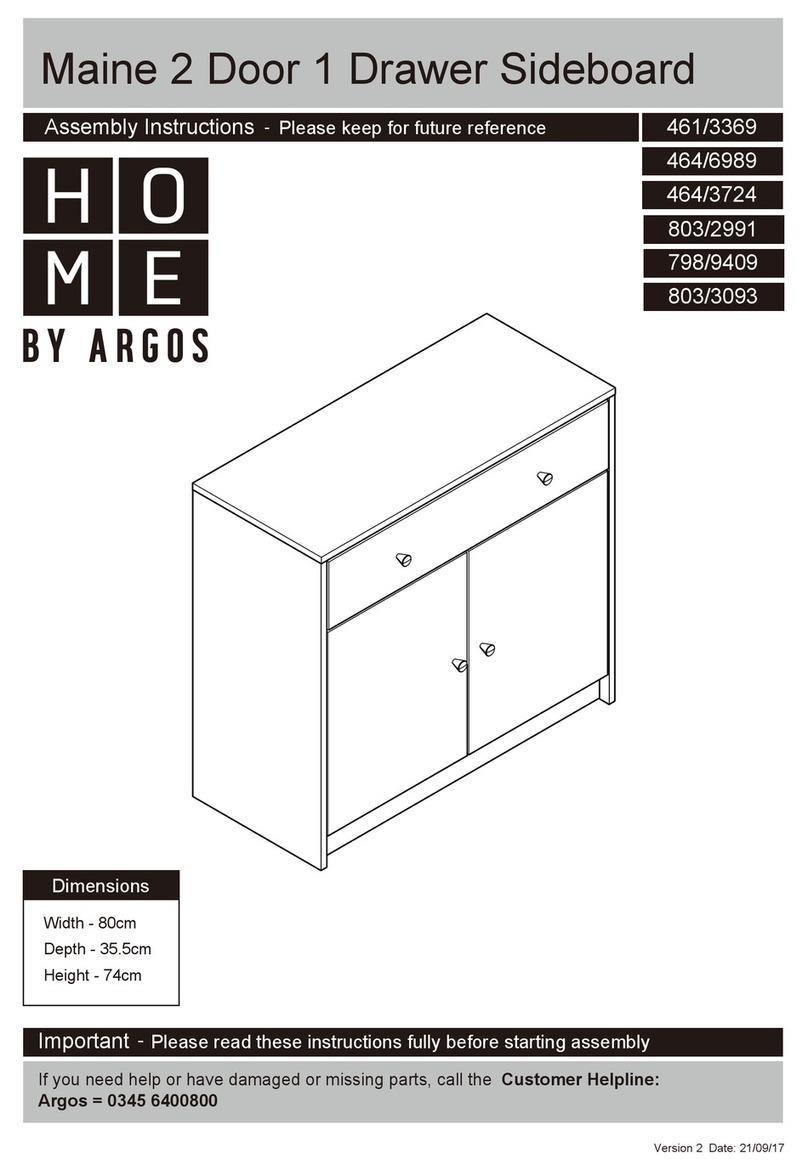 Argos HOME Maine 2 Door 1 Drawer Sideboard User manual Argos HOME Maine 2 Door 1 Drawer Sideboard User manual