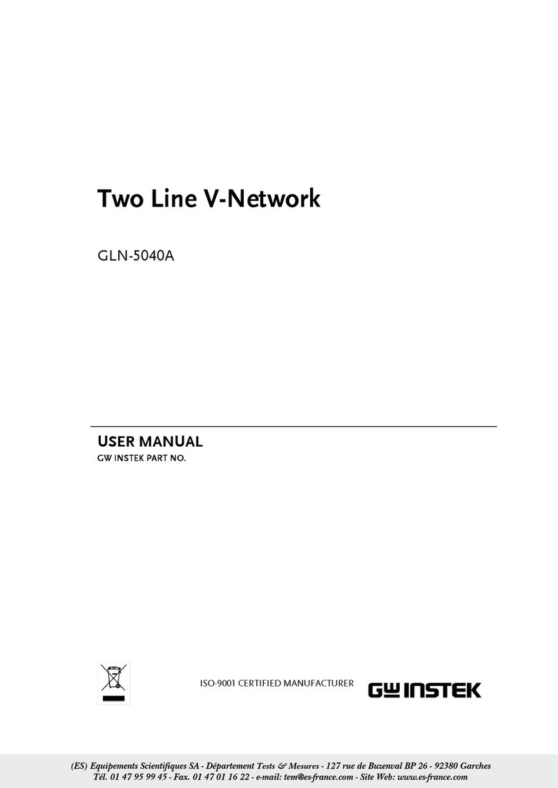 GW Instek Two Line V-Network GLN-5040A user manual