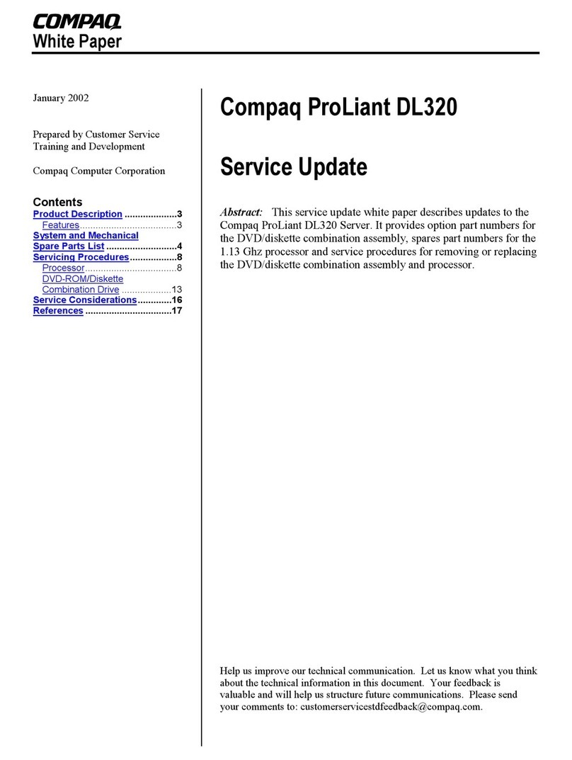 Compaq DL320 - ProLiant - G3 Technical manual