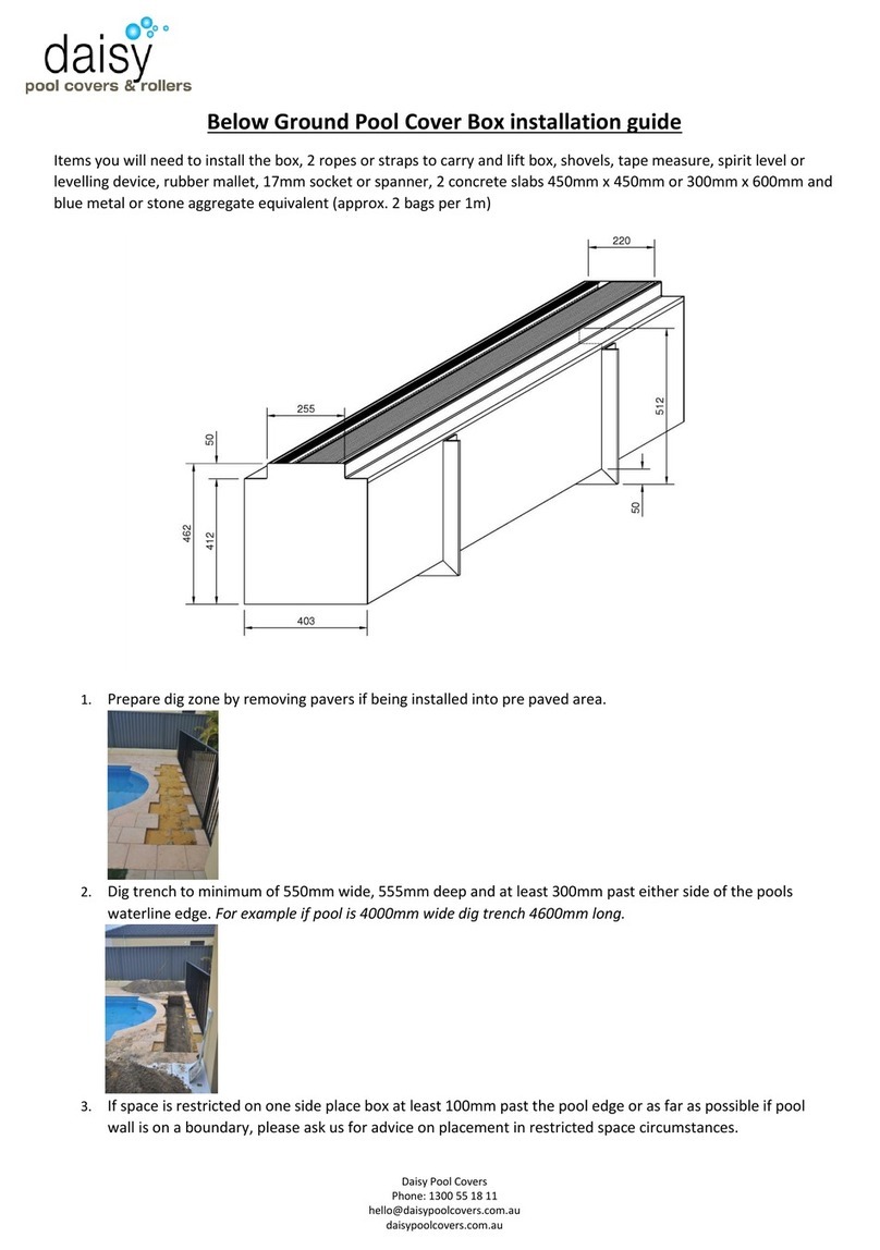Daisy Below Ground Pool Cover Box installation guide