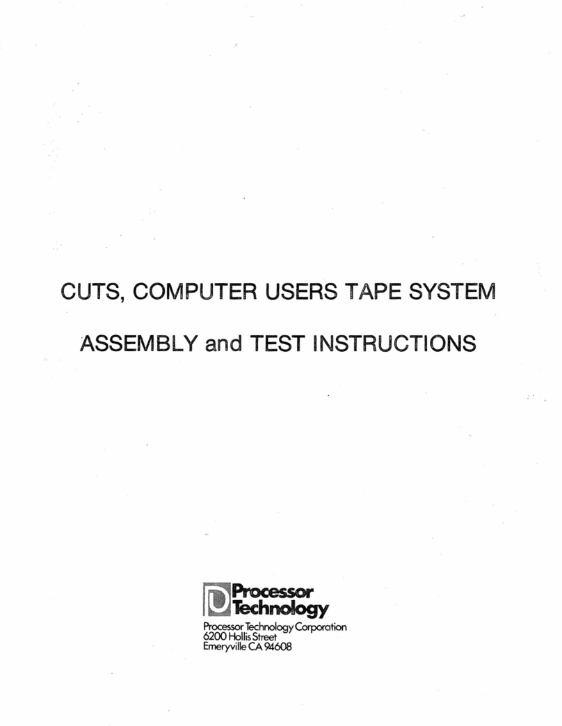 Processor Technology CUTS Assembly and Test Instructions Processor Technology CUTS Assembly and Test Instructions