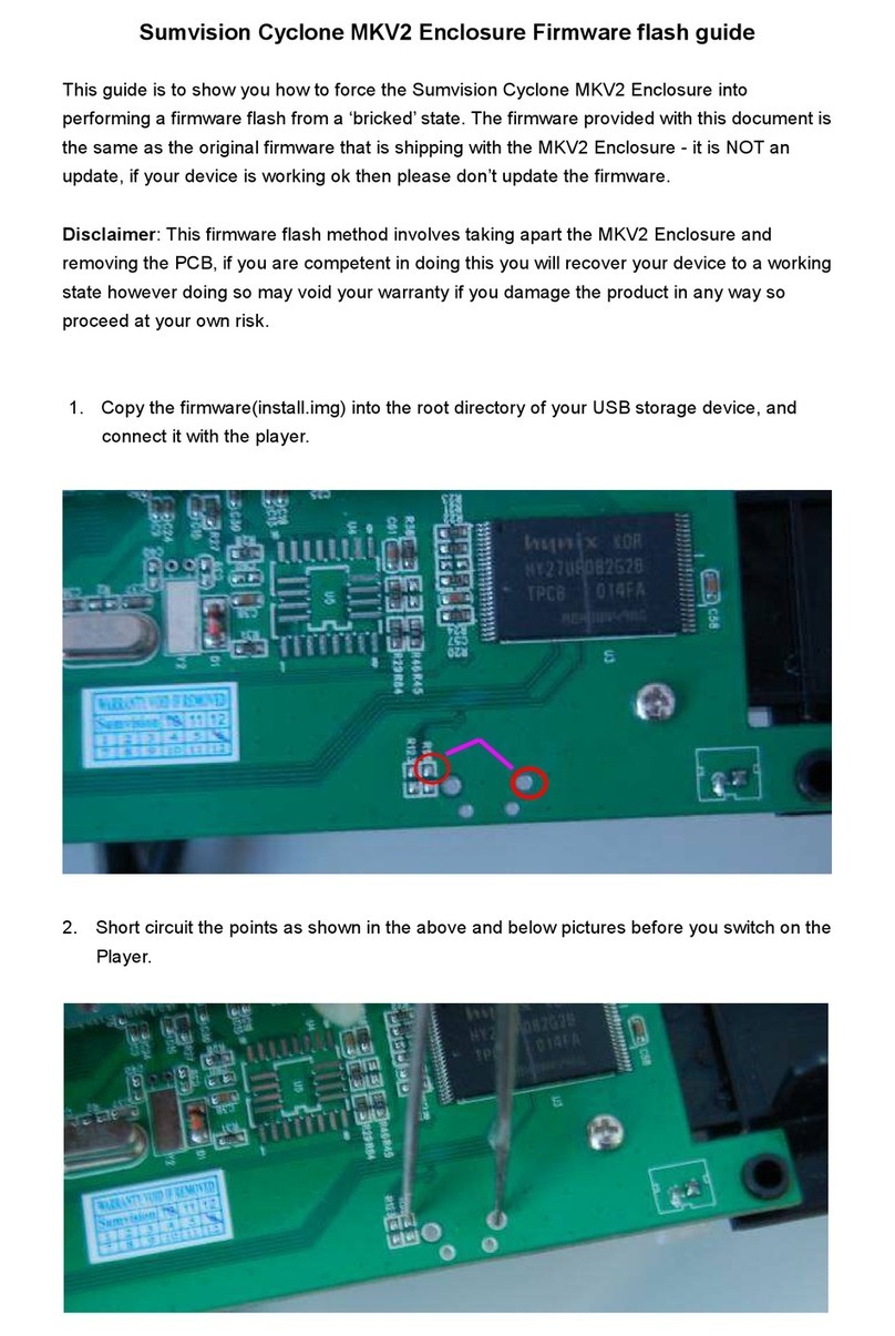Sumvision Cyclone MKV 2 Use and care manual