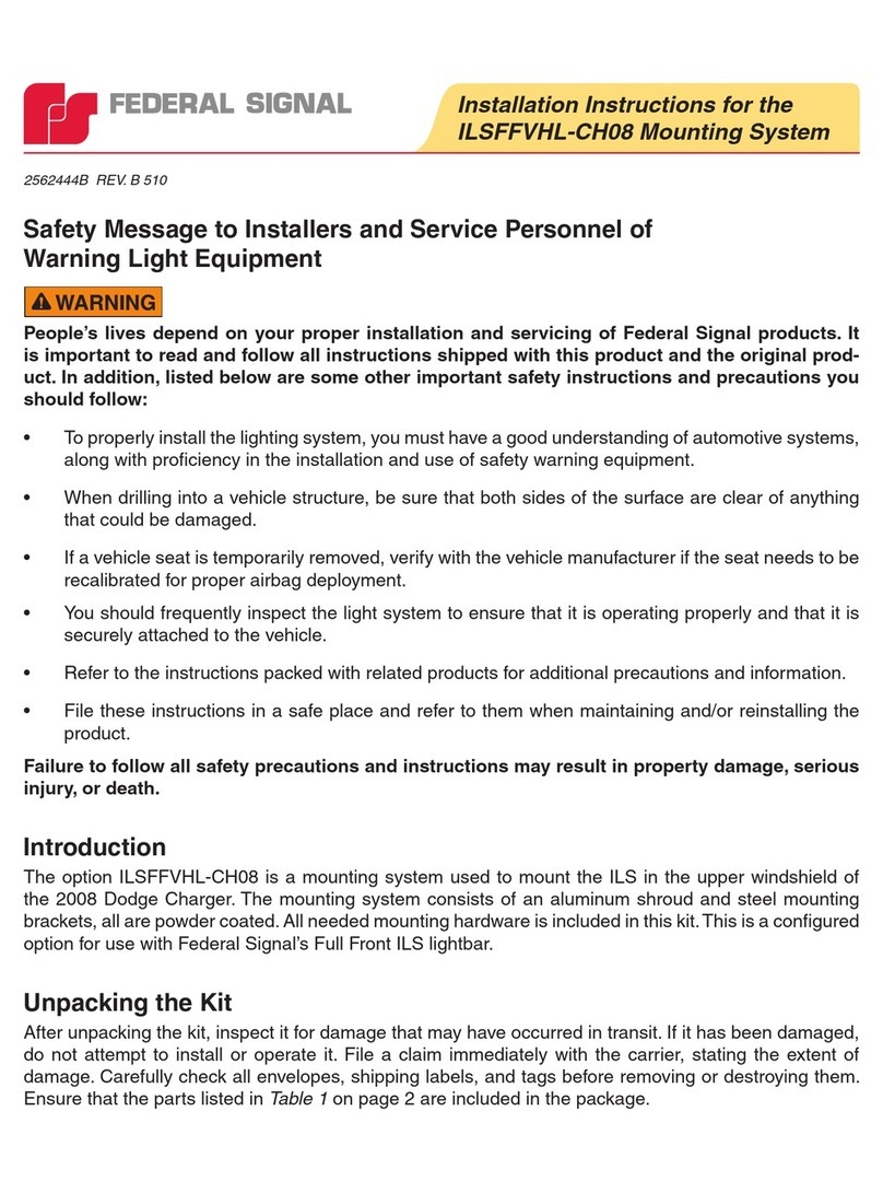 Federal Signal Corporation ILSFFVHL-CH08 installation instructions
