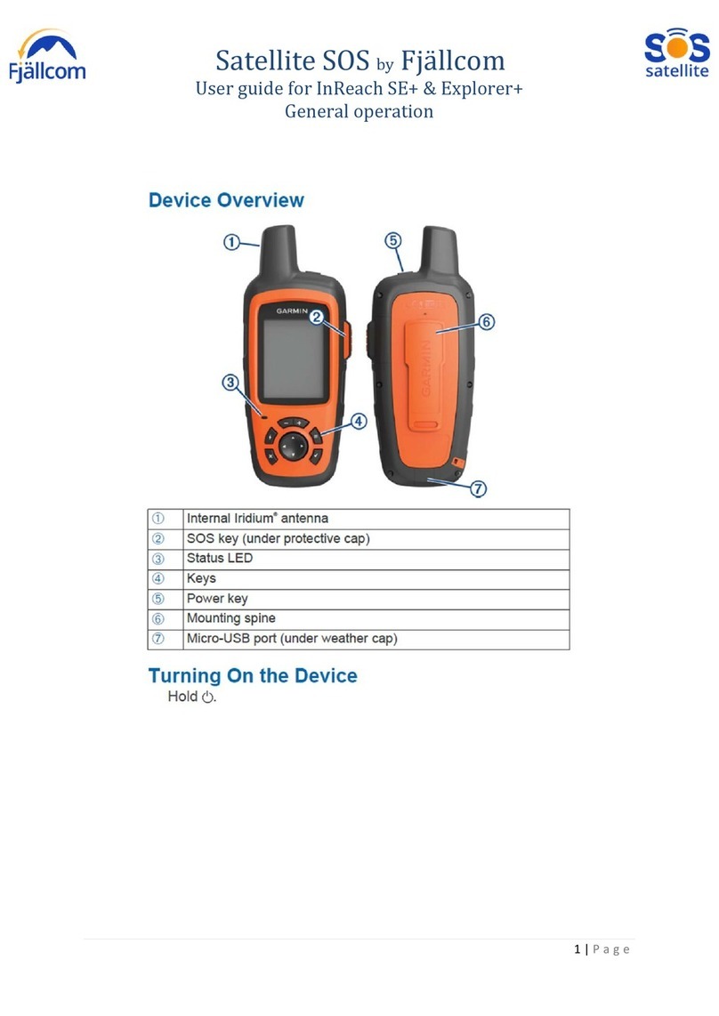 Fjallcom Satellite SOS InReach SE+ user guide