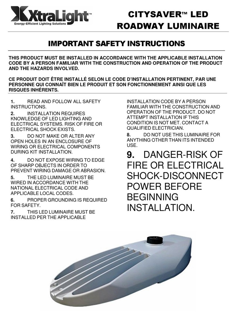 XtraLight CITYSAVER Important safety instructions