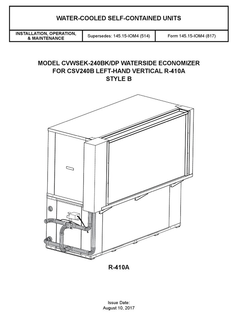 Johnson Controls CVWSEK-240BK/DP Owner's manual