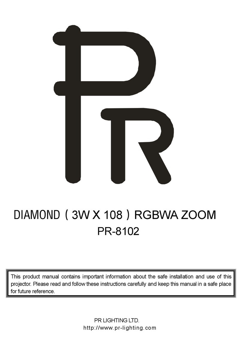 PR Lighting PR-8102 product manual