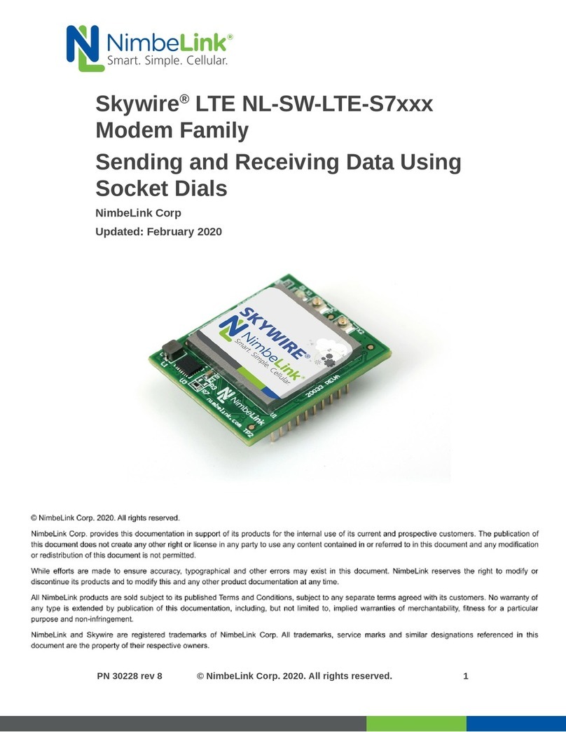 NimbeLink Skywire LTE NL-SW-LTE-S7 Series User manual NimbeLink Skywire LTE NL-SW-LTE-S7 Series User manual