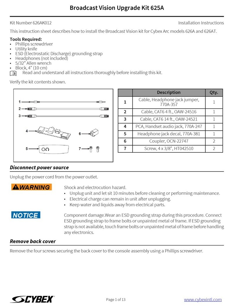 CYBEX Arc Trainer 625A User manual