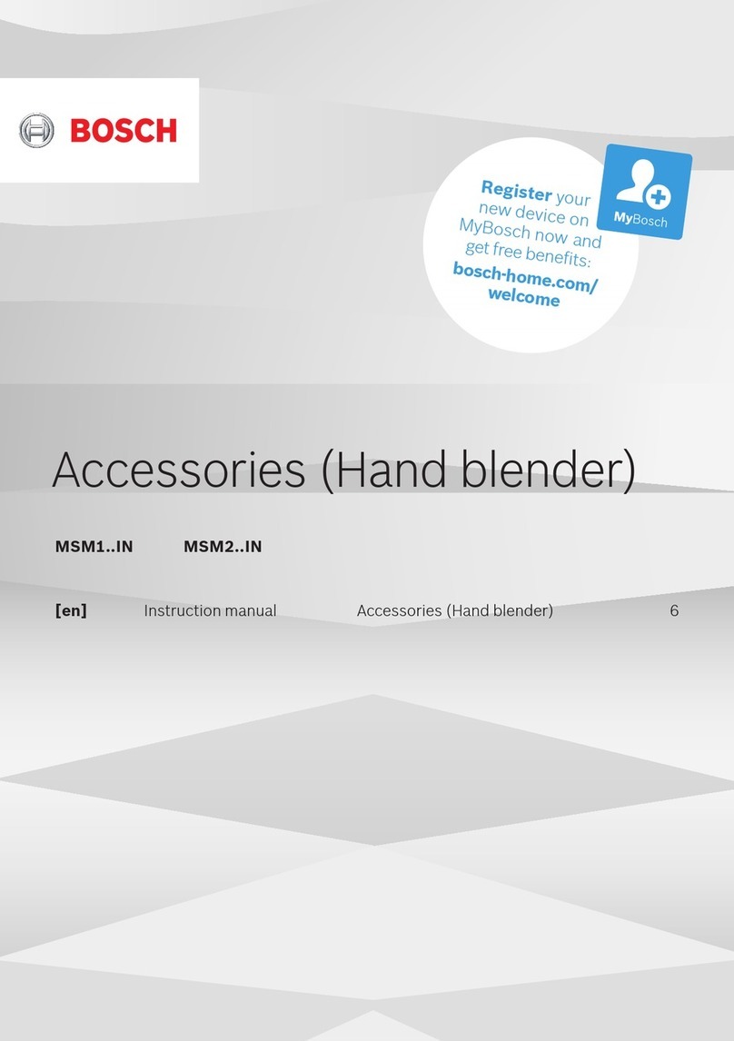 Bosch CleverMixx MSM1 IN Series User manual Bosch CleverMixx MSM1 IN Series User manual