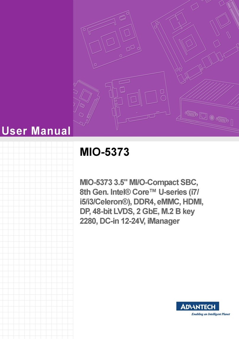 Advantech MIO-5373 User manual