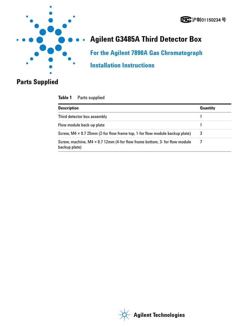 Agilent Technologies G3485A installation instructions