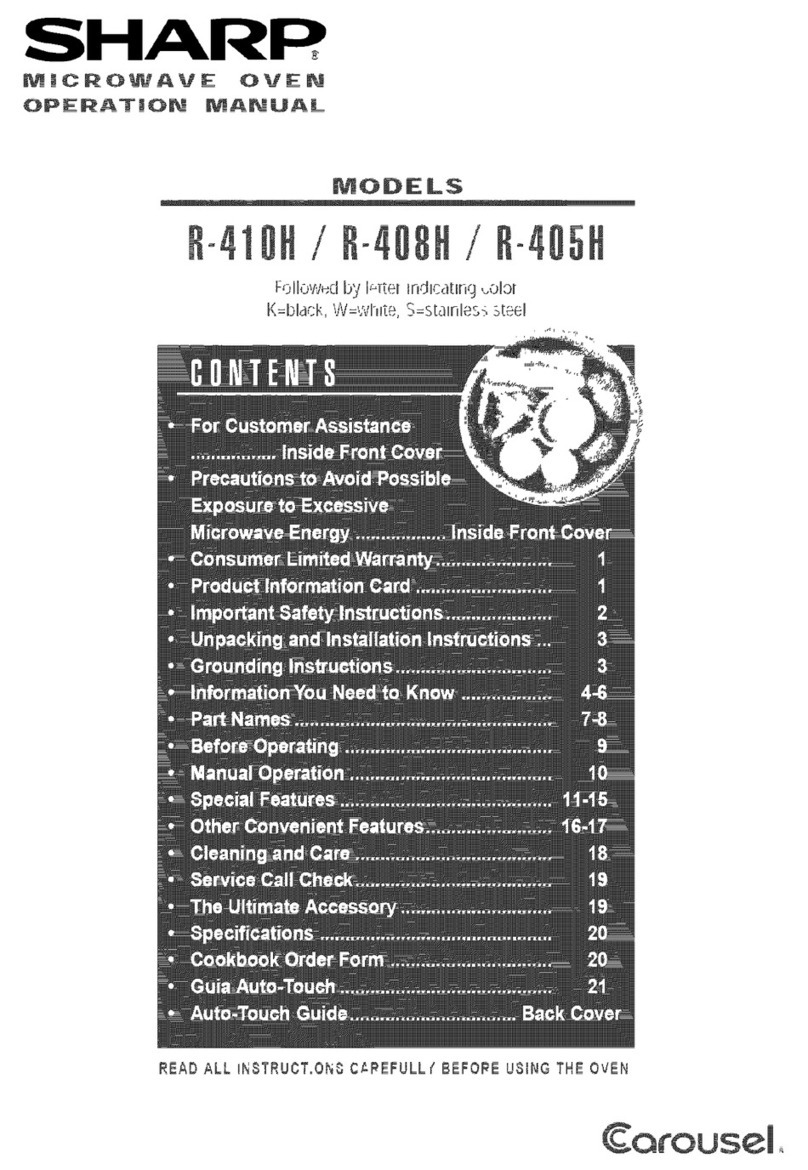Sharp R-410H User manual Sharp R-410H User manual