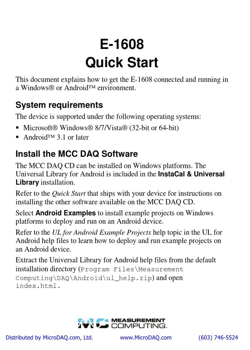 MC E-1608 User manual