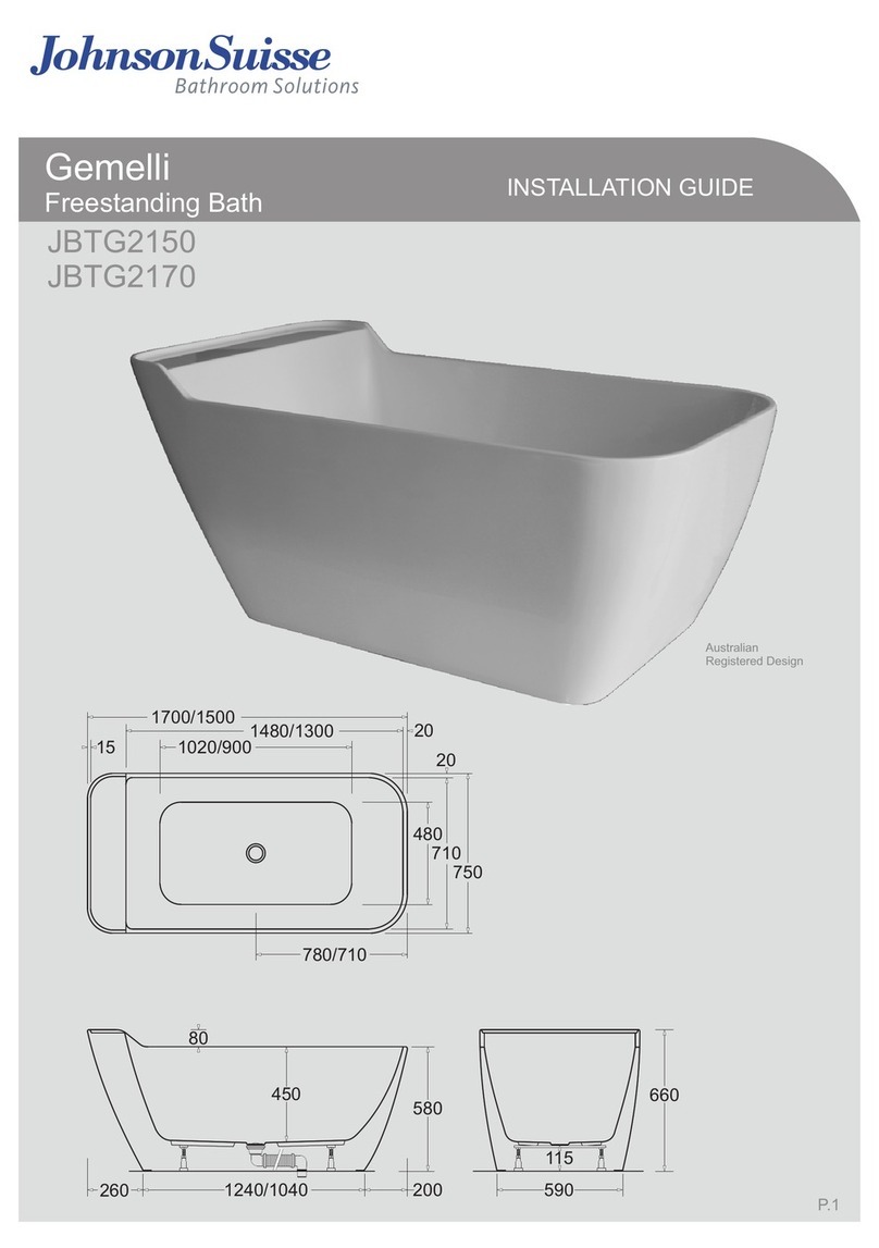 JohnsonSuisse Gemelli JBTG2150 installation guide JohnsonSuisse Gemelli JBTG2150 installation guide