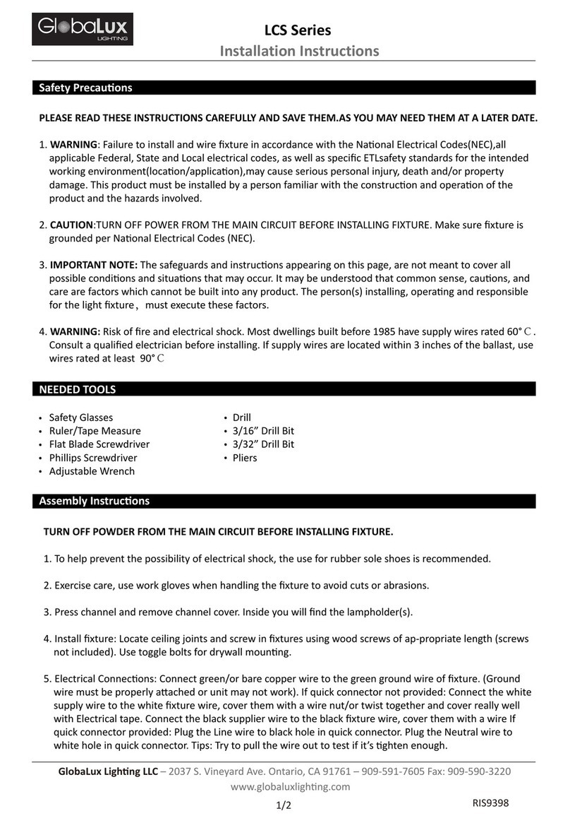 GlobaLux Lighting LCS Series User manual
