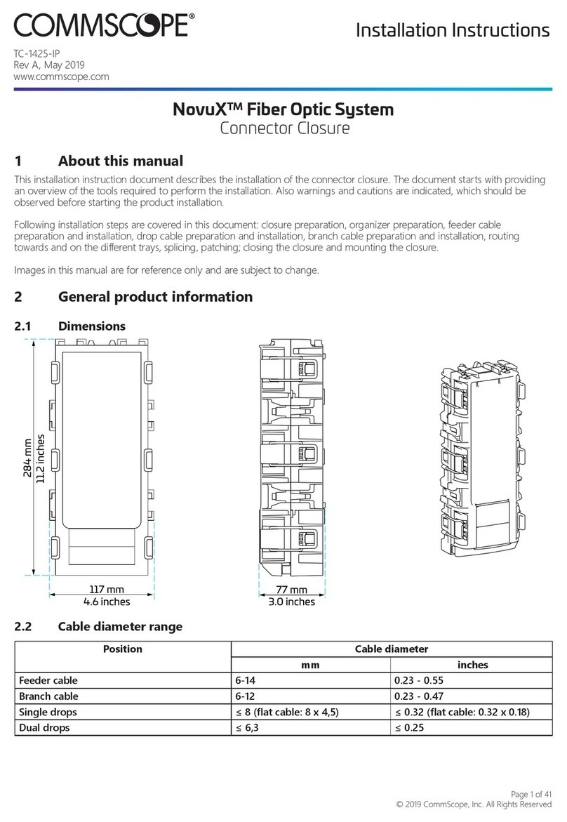 CommScope NovuX Fiber Optic System installation instructions