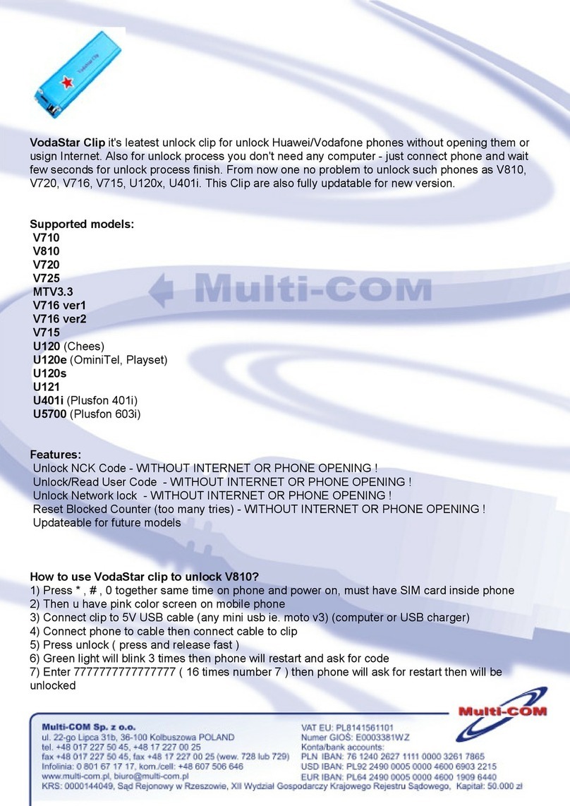 Multi-COM VodaStar Clip Series quick start guide
