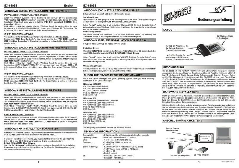 Exsys EX-6605E manual