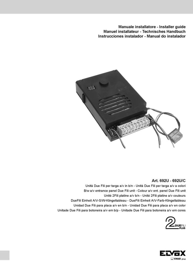 Vimar ELVOX 692U Installer's guide
