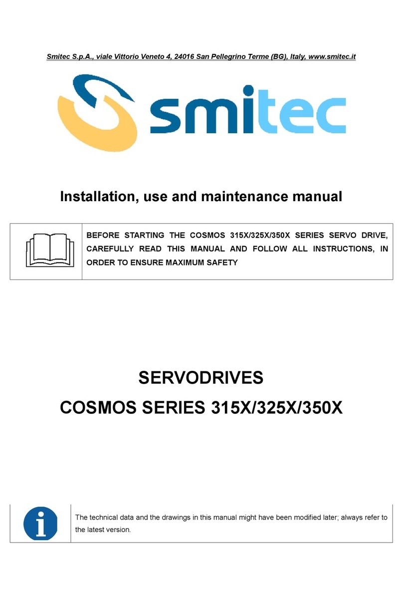 Smitec Cosmos Series Installation, use and maintenance manual