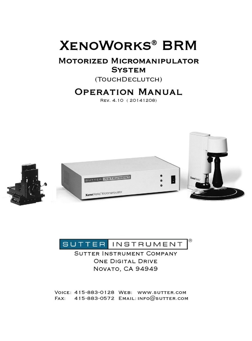 Sutter Instrument XenoWorks BRM User manual