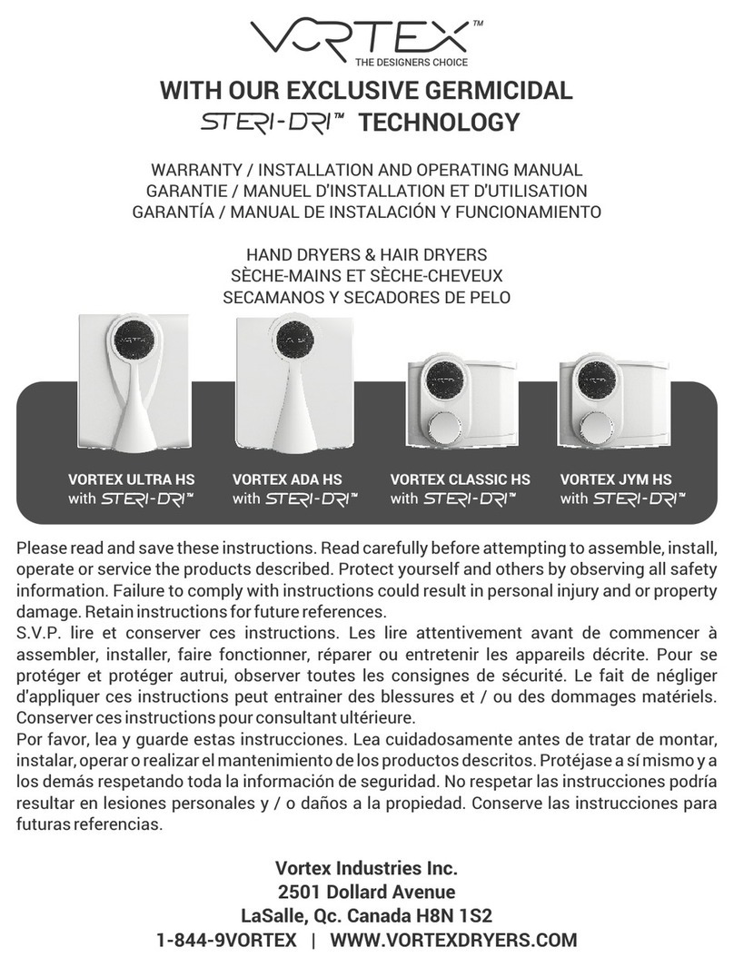 Vortex Ultra HS Installation and operating manual