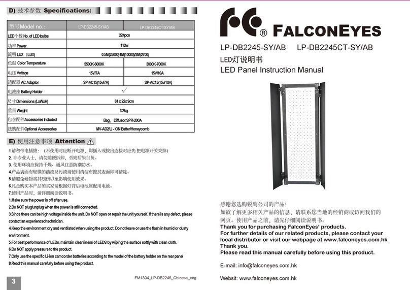 Falconeyes LP-DB2245-SY/AB instruction manual