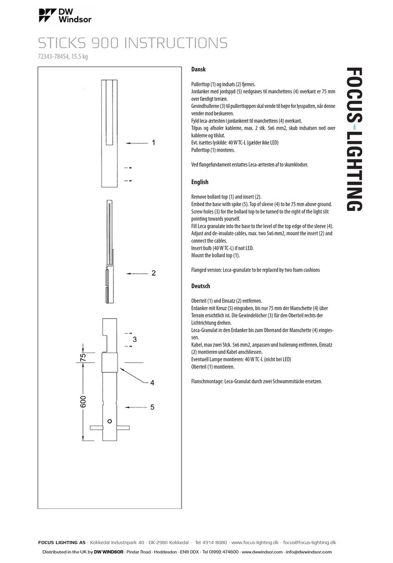 DW Windsor FOCUS-LIGHTING STICKS 900 Series instructions