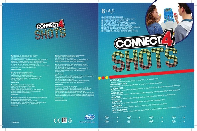 Hasbro Gaming CONNECT4 SHOTS quick start guide