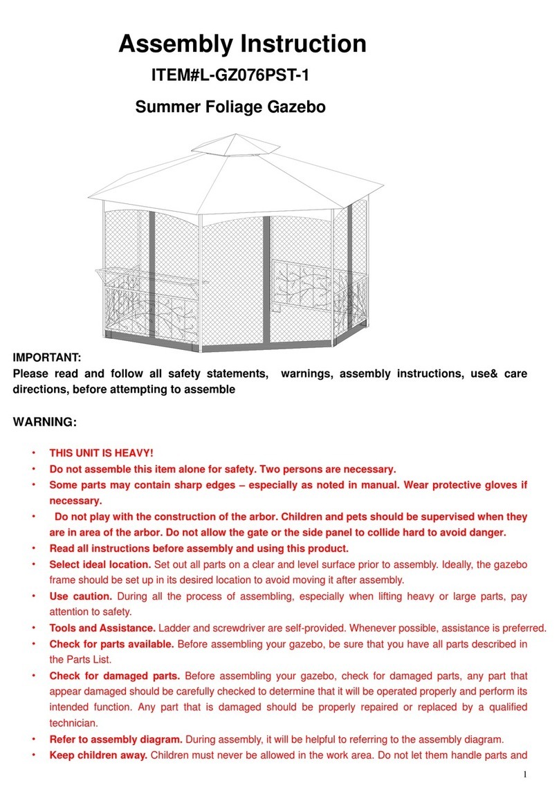 Sunjoy L-GZ076PST-1 User manual Sunjoy L-GZ076PST-1 User manual