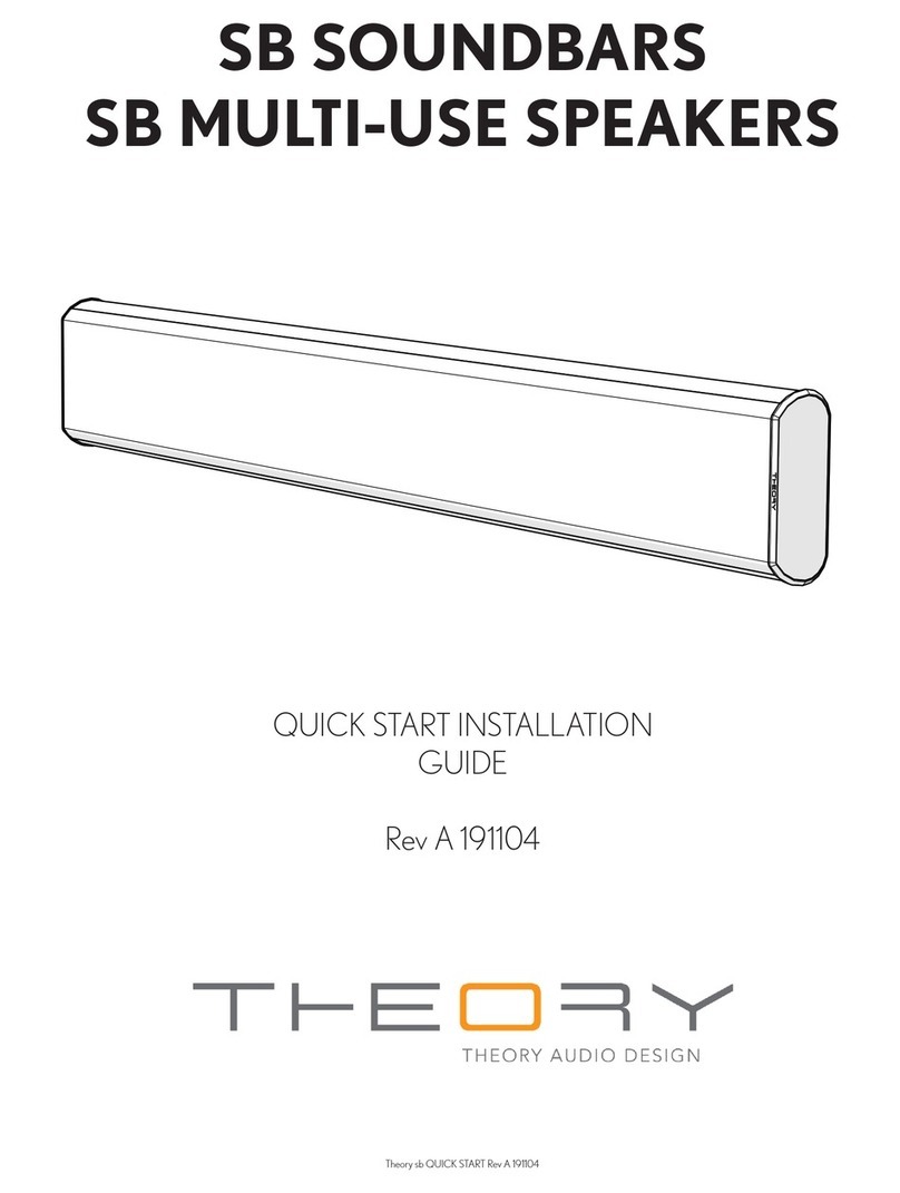 THEORY SB SOUNDBARS Instruction Manual